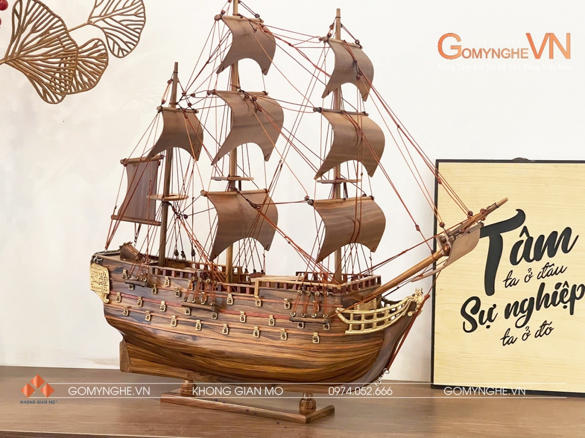 Thuyền buồm gỗ phong thủy Thuyền buồm gỗ doanh nhân