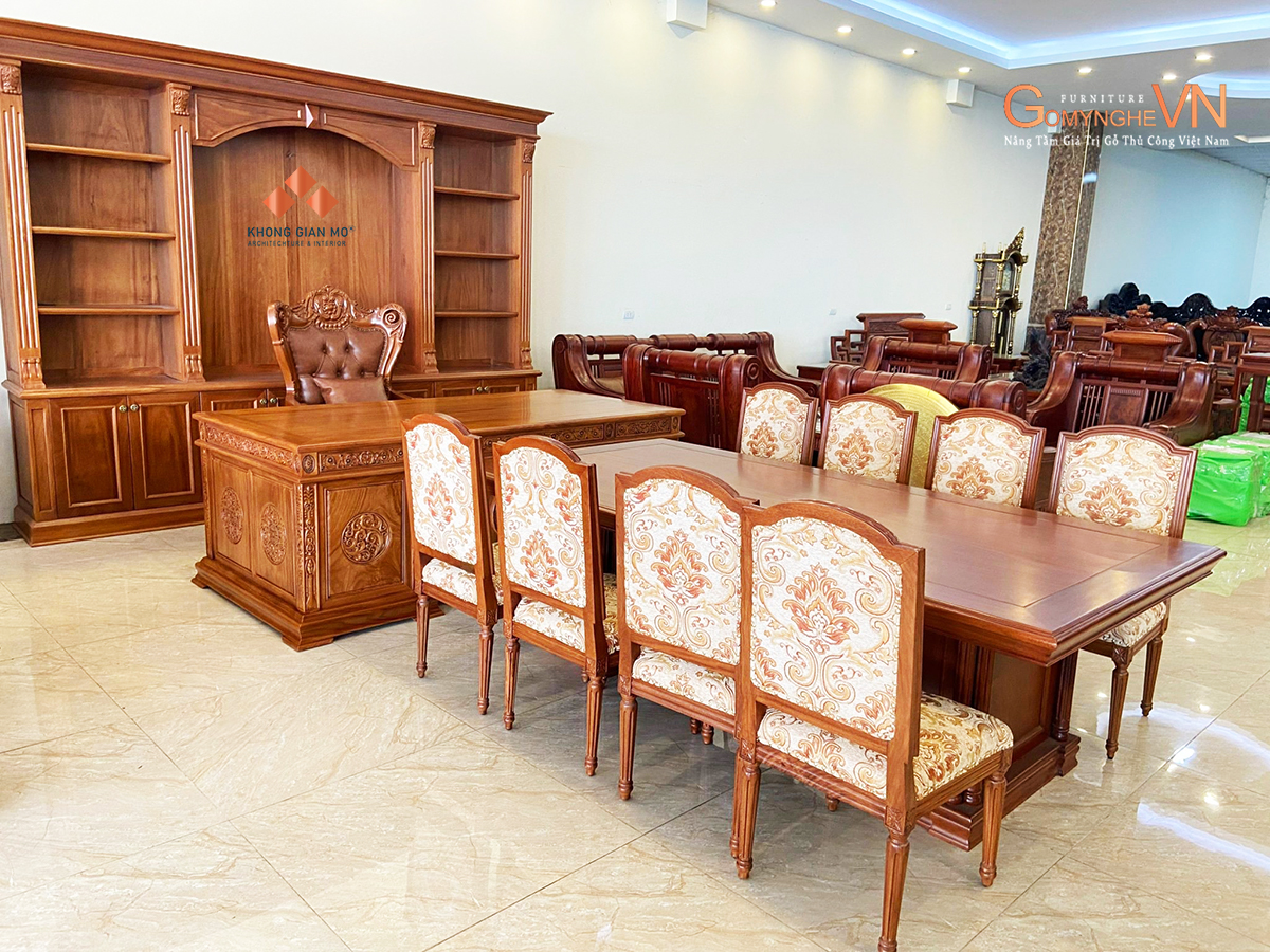 Bộ bàn ghế họp bộ bàn ghế họp gỗ gõ đỏ