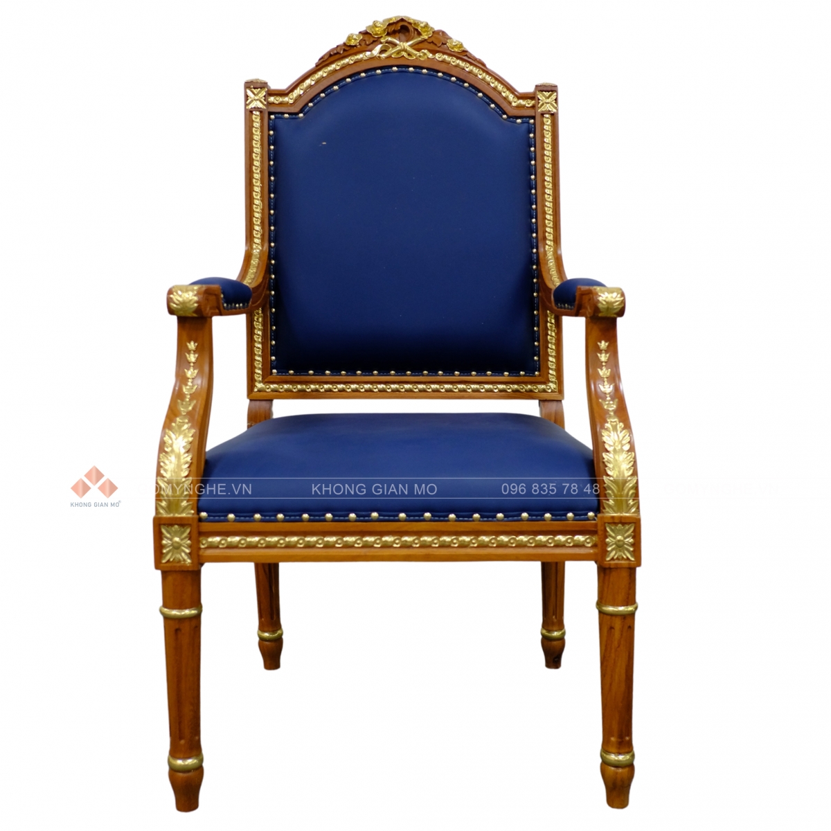 Ghế giám đốc gỗ gõ tự nhiên mạ vàng, mẫu tổng thống putin