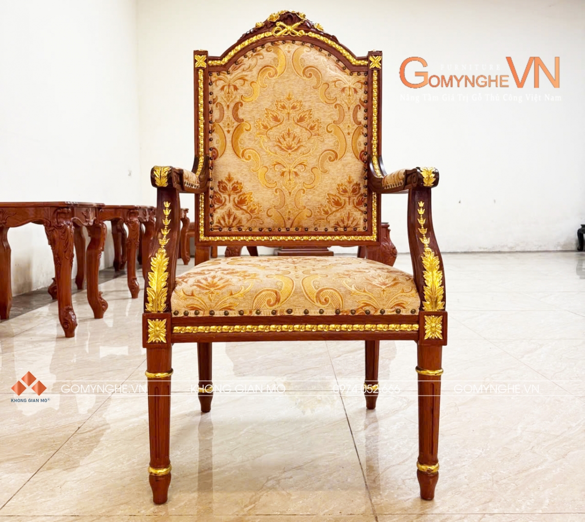 Mẫu ghế giám đốc Putin bọc nỉ hoa văn dát vàng