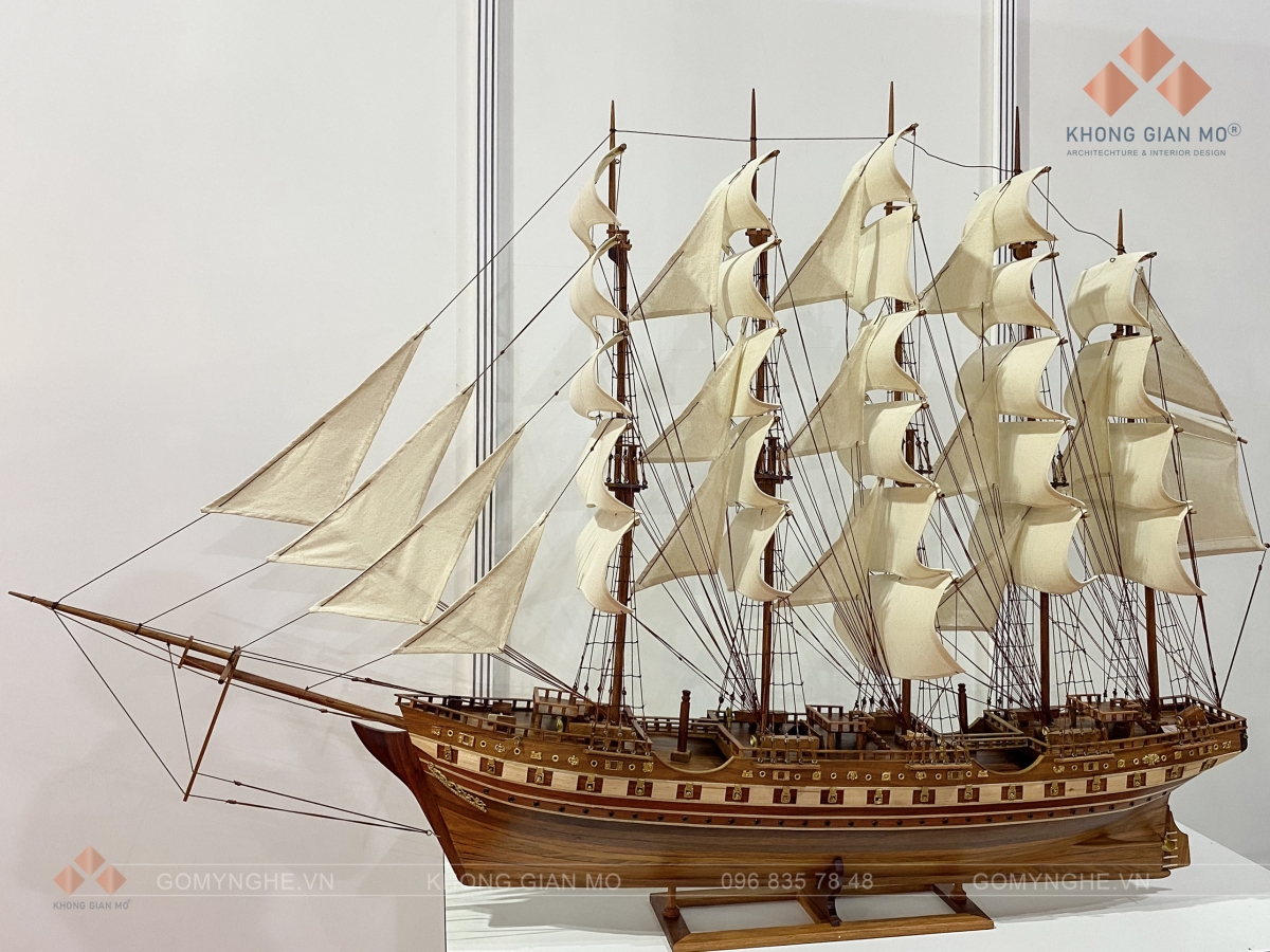 Mô hình thuyền buồm phong thủy gỗ Hương France II Decor sang trọng ...