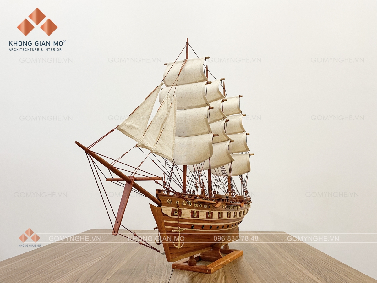 mô hình thuyền buồm vải