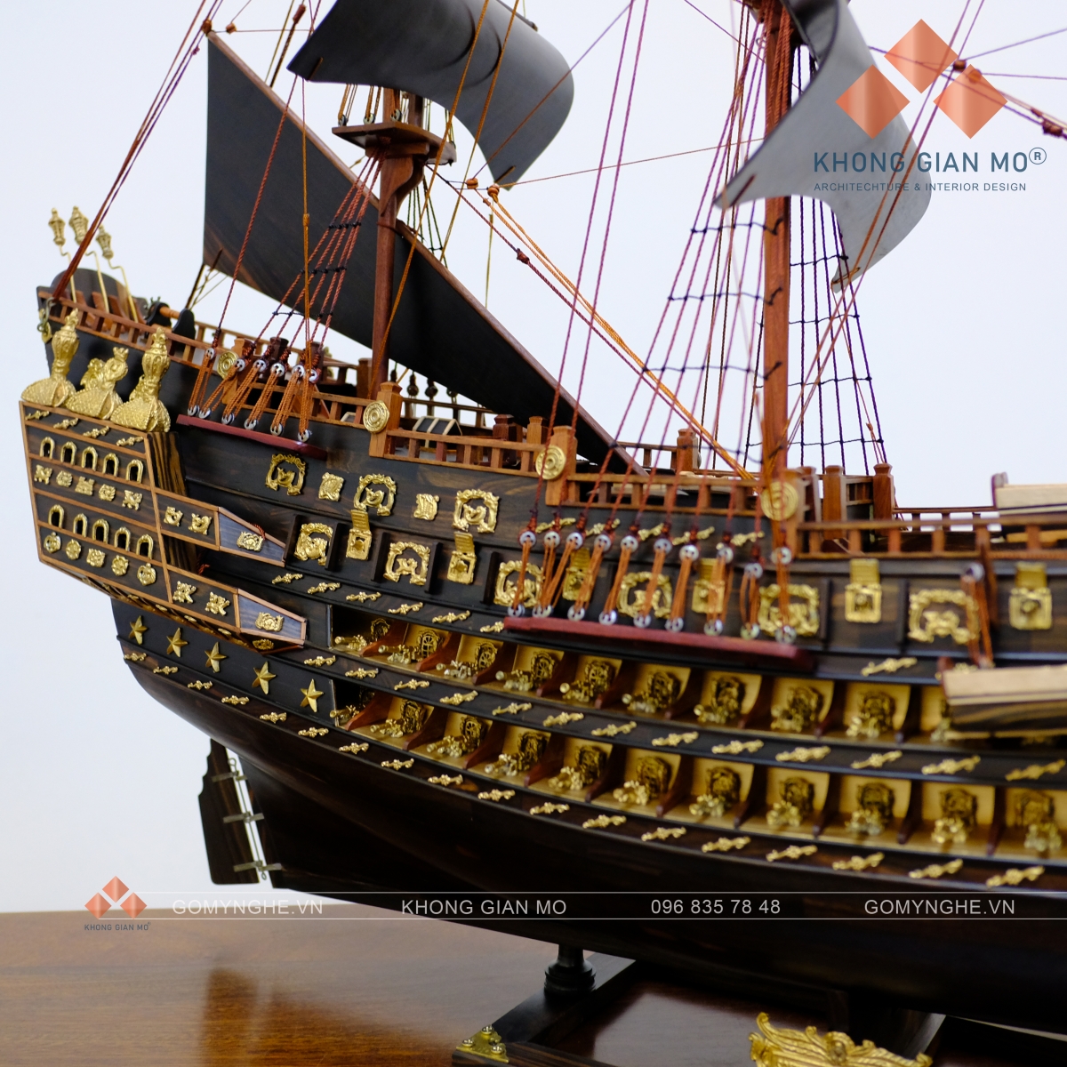 mô hình thuyền buồm gỗ sovereign of the sea