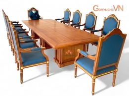 Bộ bàn ghế họp gỗ tự nhiên sang trọng