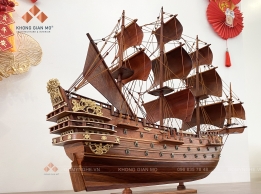 Thuyền gỗ hương mũi cong nghệ thuật - Quà tặng độc đáo và ý nghĩa