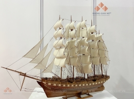 Mô hình thuyền buồm phong thủy gỗ Hương France II Decor sang trọng