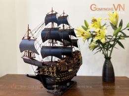 Mô hình thuyền gỗ mun quà tặng doanh nghiệp cao cấp 