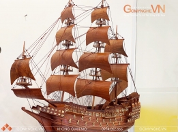 Mô Hình Thuyền Trang trí Không Gian Rộng - Thuyền buồm gỗ Hương Mô Hình Thuyền Trang trí Không Gian Rộng - Thuyền buồm gỗ Hương