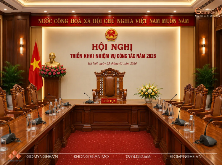 Ghế hội trường dành cho lãnh đạo tỉnh 2026 – Vẻ đẹp tân cổ điển khẳng định vị thế người đứng đầu