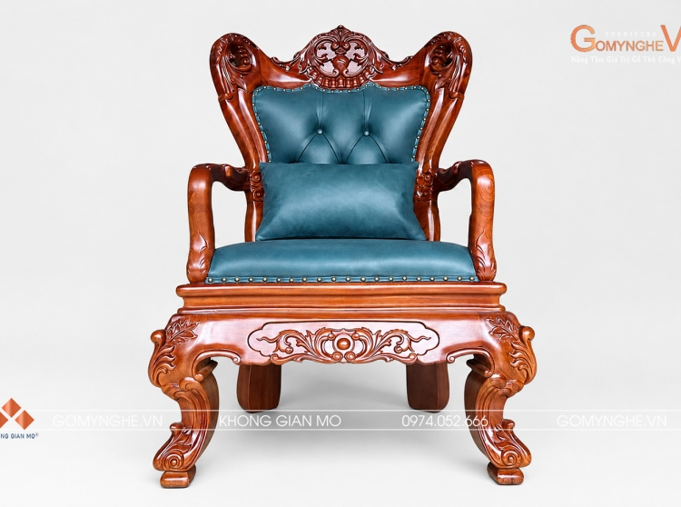 Ghế Lãnh Đạo Gỗ Gõ Đỏ Da Thật GLD-2026 | Dấu Ấn Của Người Đứng Đầu Trong Không Gian Điều Hành