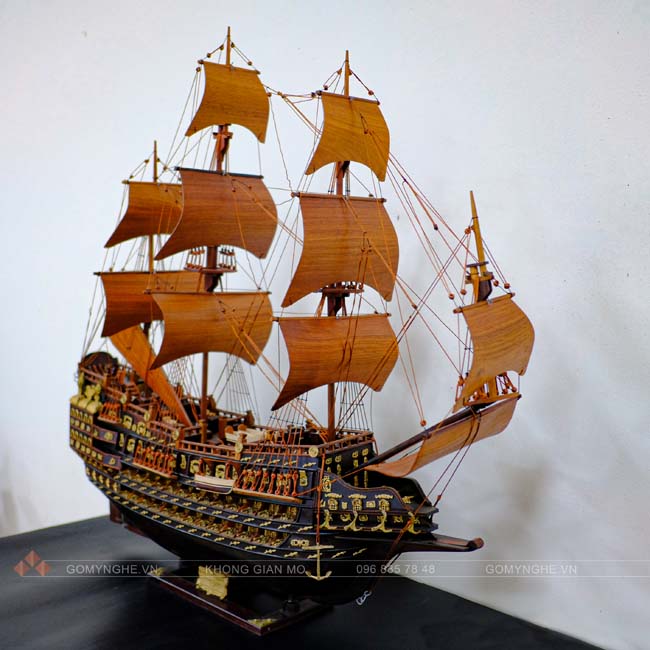 thuyền gỗ trang trí thuận buồm xuôi gió quà tặng dịp tết ý nghĩa 
