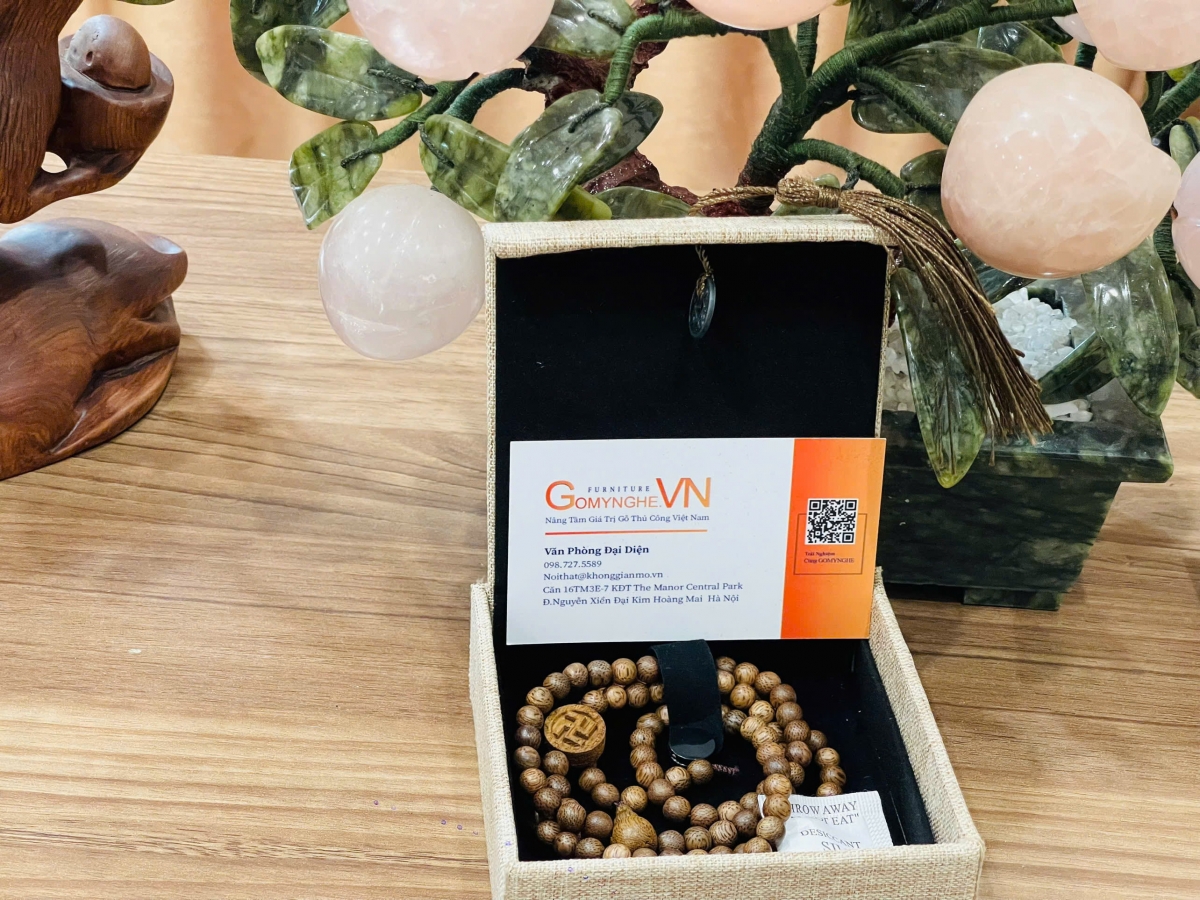 Vòng trầm 108 hạt - chuỗi trầm phong thủy bình an 